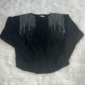 Black Embellished Women's Top